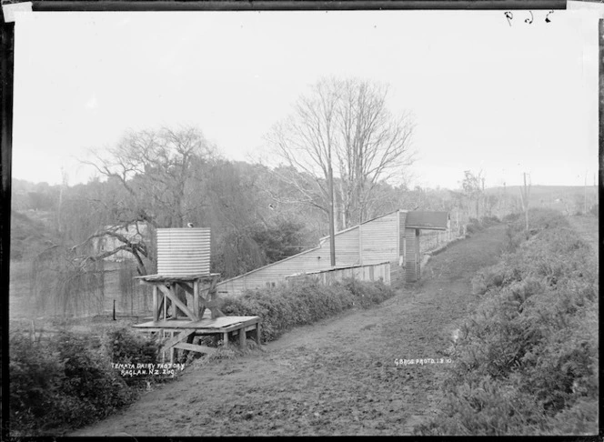 Te Mata dairy factory, near Raglan, 1910 - Photograph taken by Gilmour Brothers