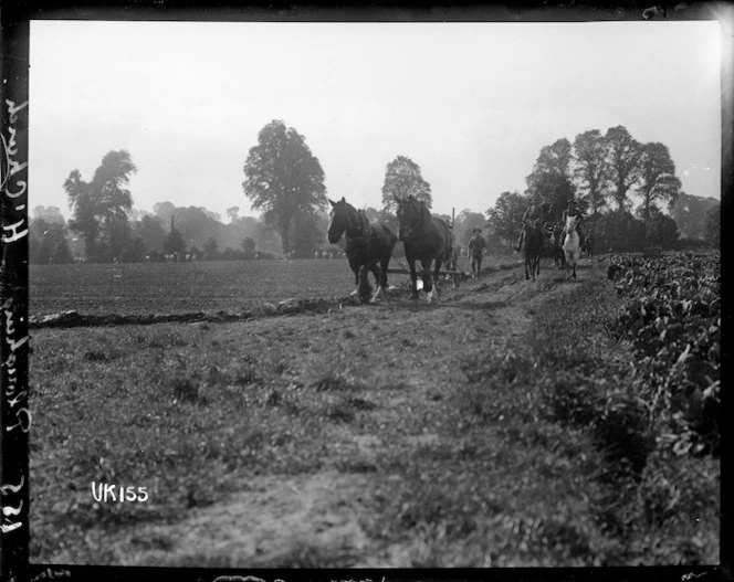 Ploughing at Hornchurch Convalescent Camp, World War I