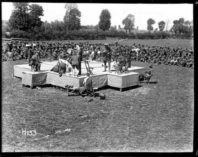 Boxing championships of the New Zealand Division at Doulieu, France during World War I