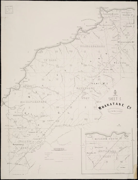 Index map of Whakatane County