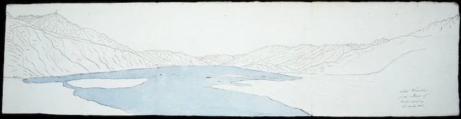 Haast, Johann Franz Julius von, 1822-1887: Lake Wanaka from entrance of Makarora. 25 March 1863