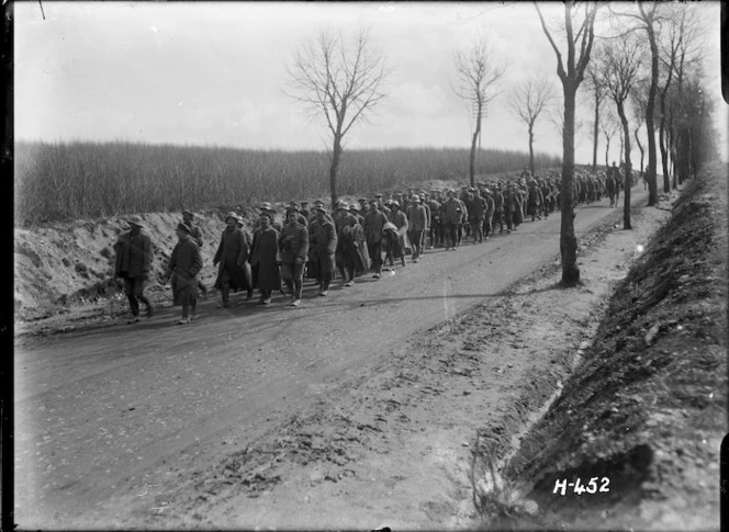 German prisoners captured by New Zealand soldiers, France
