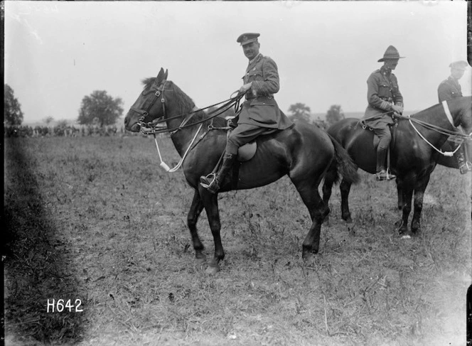 The Brigade Commander wins second prize at the New Zealand Infantry Brigade horse show, France, during World War I