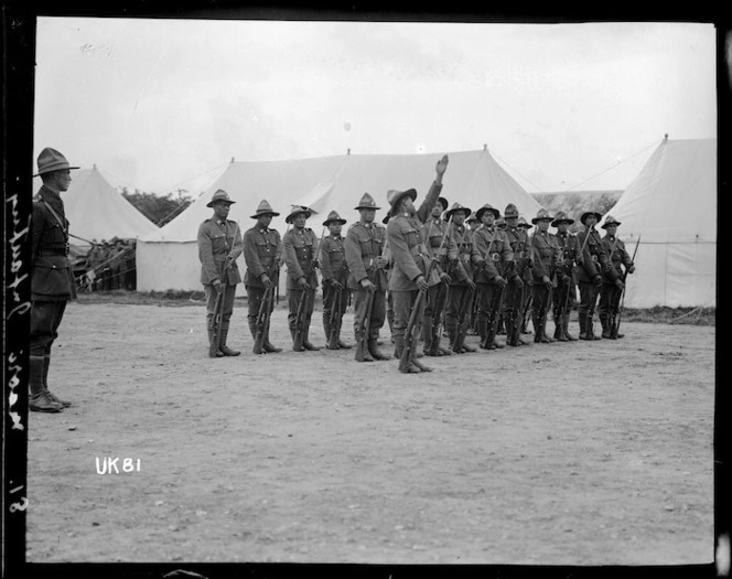 Maori infantry in England, World War I