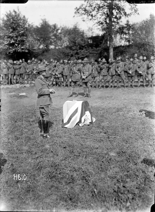 New Zealand Artillery church parade, Louvencourt, France