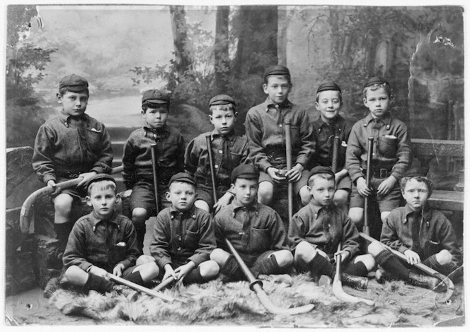 Hockey team from Croydon School, Thorndon, Wellington