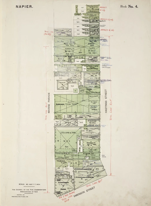 After the Earthquake; Napier, plan of block No.4
