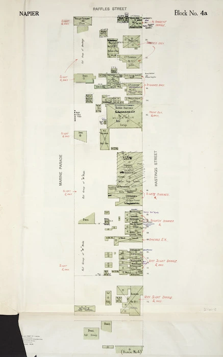 After the Earthquake; Napier, plan of block No.4a