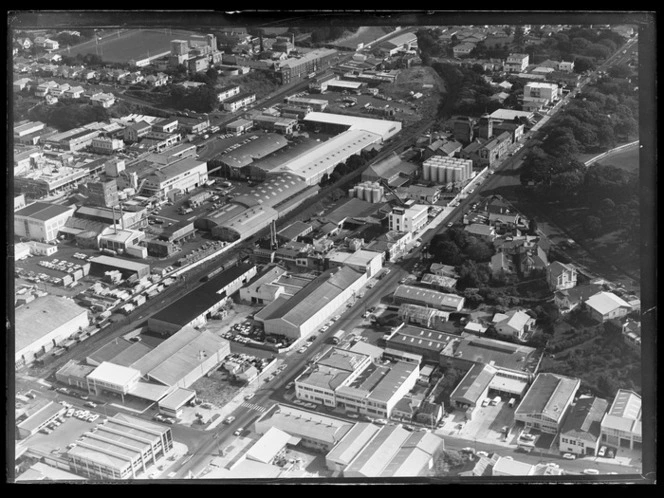 Industrial area, Newmarket, Auckland, including factory of Abels Limited