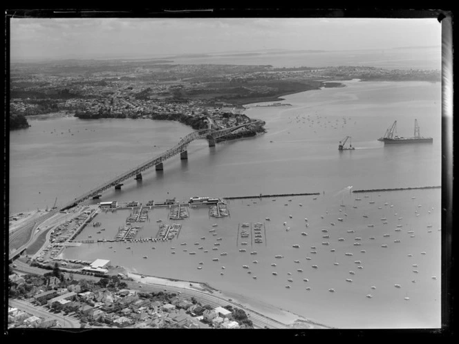 Waitemata Harbour, including Auckland Harbour Bridge and Westhaven Marina