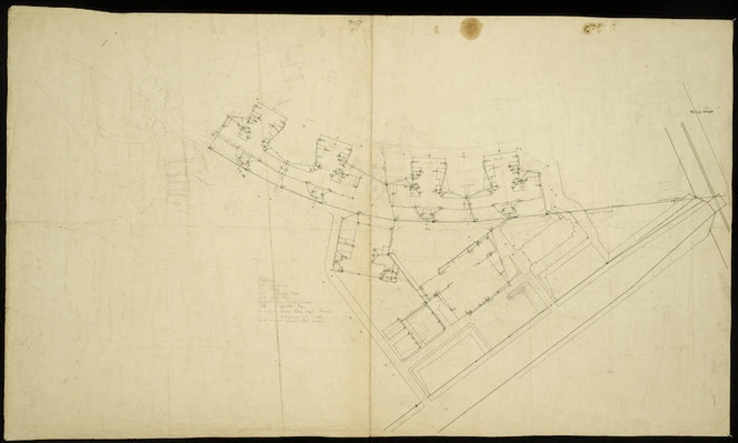 Architect unknown :[Wanganui Collegiate drainage plan. Scale unknown. Between 1920 and 1959?]