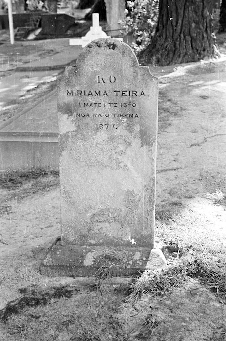 Grave of Miriama Teira, plot 193.A, Sydney Street Cemetery.