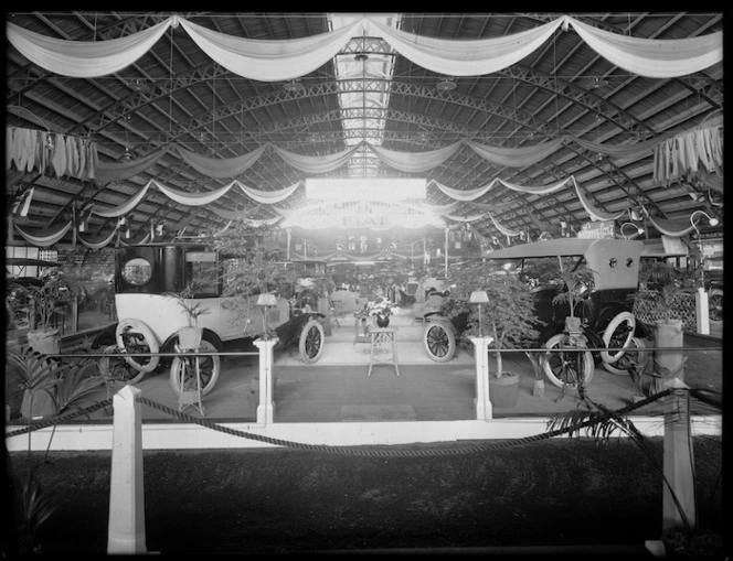 Motor show at King Edward Barracks, Christchurch