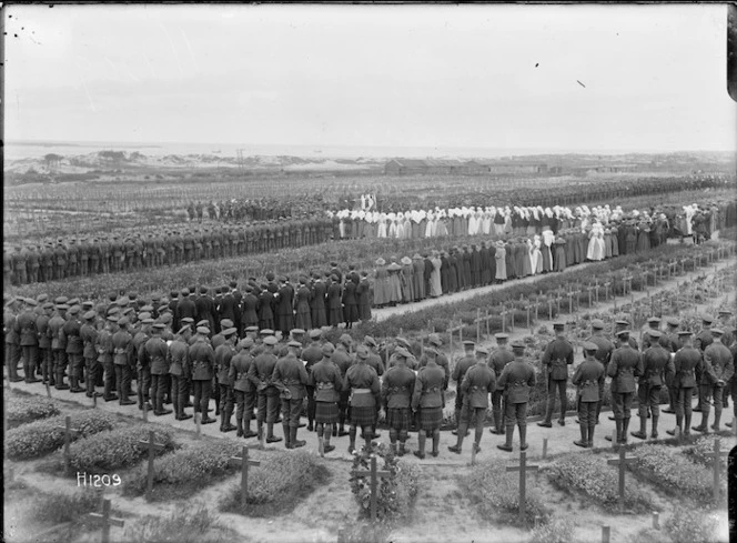 An intercessional service commemorating the fourth anniversary of World War I, Etaples, France
