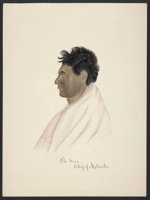 [Coates, Isaac] 1808-1878 :Piki Warsa. Chief of Motuwaka. [1843?]