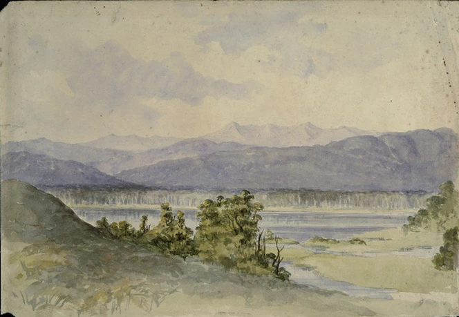 [Barraud, Charles Decimus] 1822-1897 :[Horowhenua Lake, 1857 or earlier]