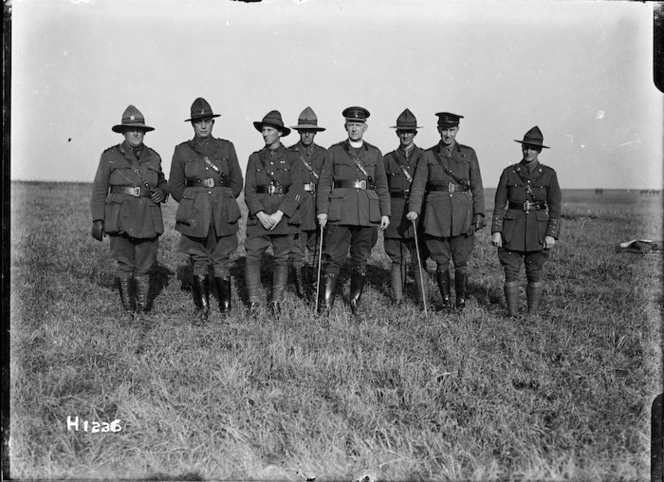 Chaplains officiating at New Zealand Division thanksgiving service after the armistice ending World War l