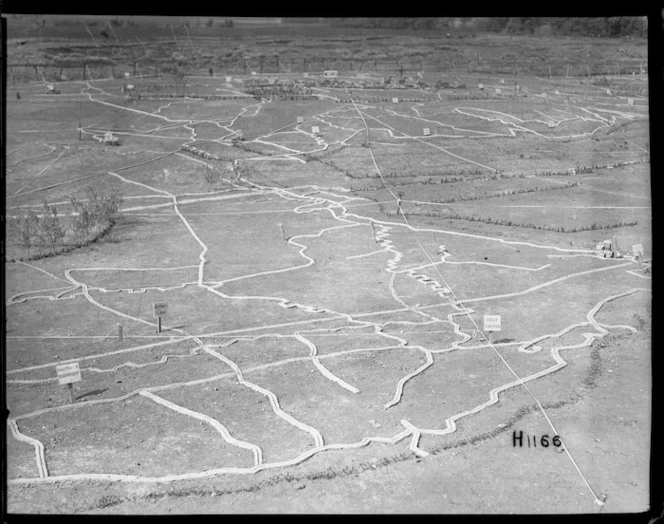 The large-scale maps at the New Zealand Divisional base in Etaples, World War I