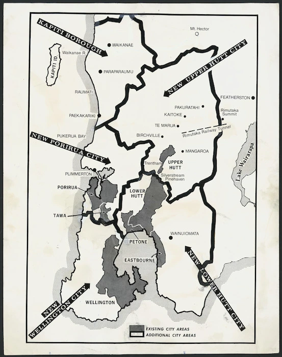 Map showing four new cities