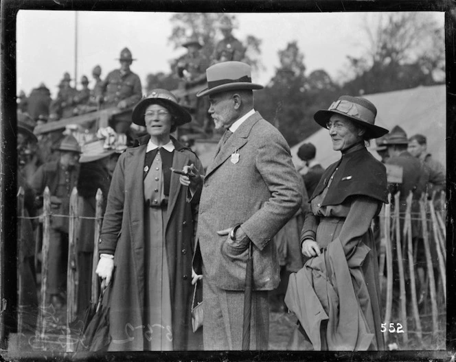 Nurses and a gentleman at the Phyllis Court Club during the Royal Henley Peace Regatta, England