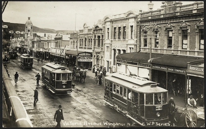 Trams in Victoria Avenue, Wanganui