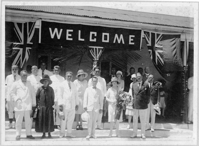 Welcome ceremony for New Zealand dignitaries in the Cook Islands