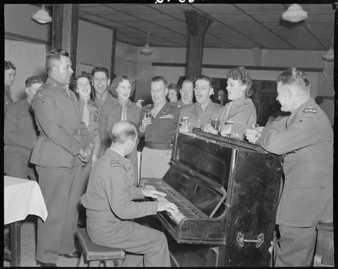 Members of the New Zealand Concert Party in Mizuba, Japan