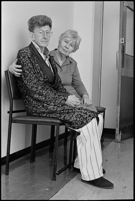 Robin McKenzie at Wellington Hospital with his wife Shirley - Photograph taken by Mark Round