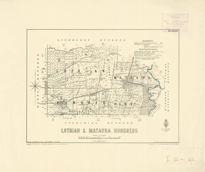 Lothian & Mataura Hundreds [electronic resource] / drawn by N.M. Macrae, June 1905.