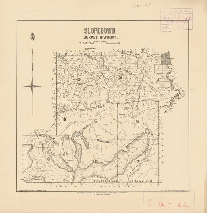 Slopedown Survey District [electronic resource] / drawn by G.P. Wilson, Sept. 1988.