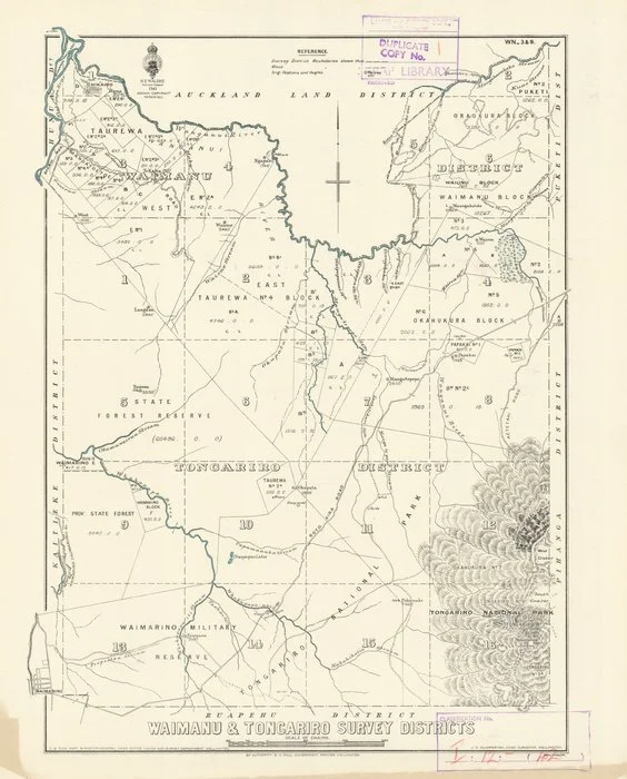 Waimanu & Tongariro Survey Districts [electronic resource].