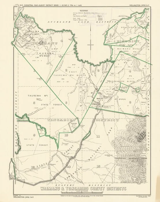 Waimanu & Tongariro Survey Districts [electronic resource].