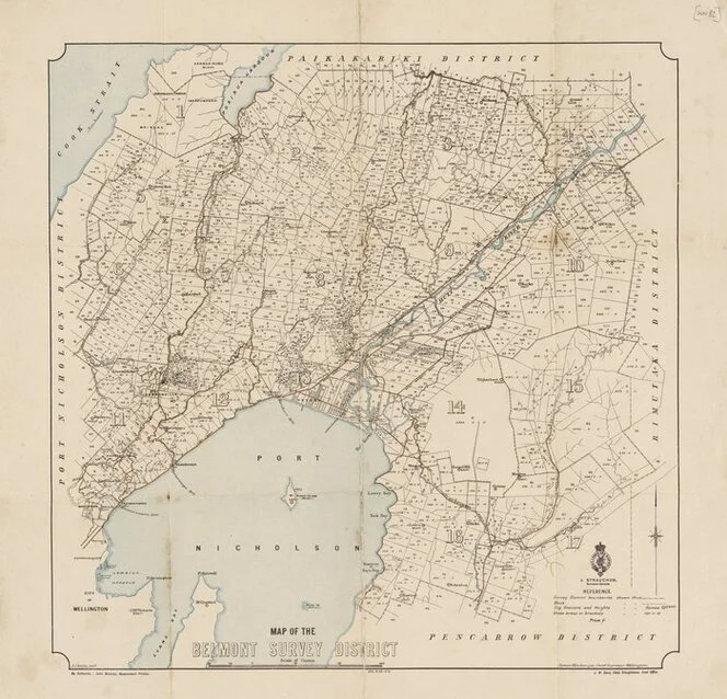Map of the Belmont Survey District [electronic resource] / F.J. Halse, delt.