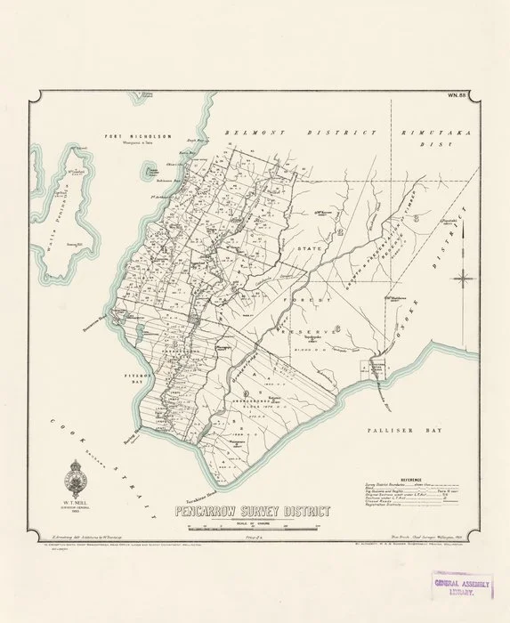 Pencarrow Survey District [electronic resource] / H. Armstrong, delt. ; additions by W. Bardsley.