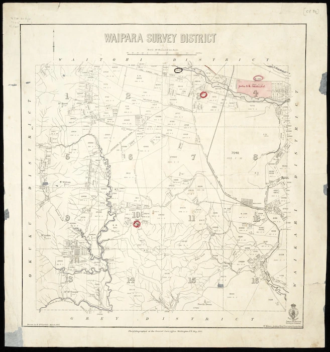 Waipara Survey District / drawn by H. McCardell.