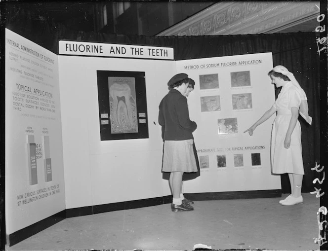 Fluorine and the teeth display