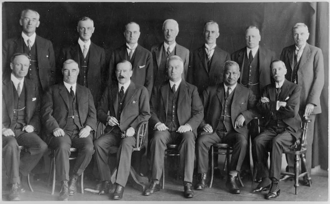 Creator unknown : Photograph of Sir Joseph Ward's cabinet members