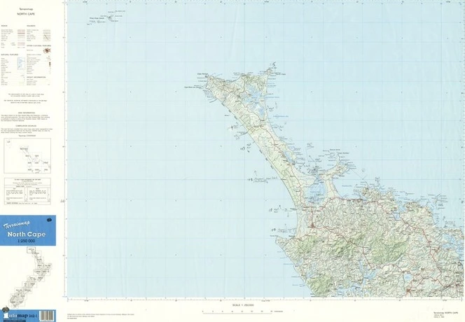 New Zealand. Department of Survey and Land Information :North Cape [map with ms annotations]. Second edition, 1989