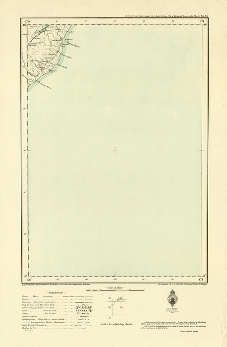 New Zealand. Department of Lands and Survey : New Zealand Four-mile Sheet No 35 [map]. 1928