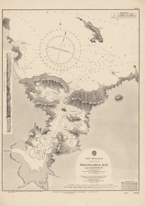 Great Britain. Hydrographic Office :Whangaroa Bay and Harbour [map with ms annotations]. 1867