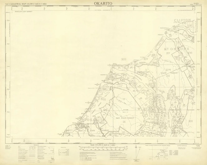 New Zealand. Department of Lands and Survey : Okarito NZMS 177 Sheet S 63 [map]. 1st Edition, Oct 1961