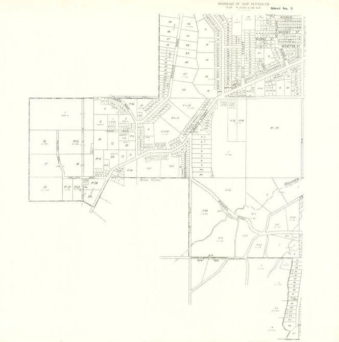 New Zealand. Department of Lands and Survey : Borough of New Plymouth - Sheet 5 [map]. 1937