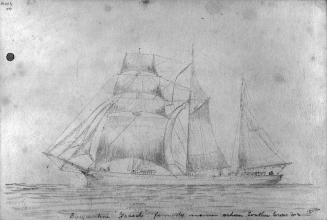 Munro, John Alexander 1872-1947 :Barquentine Ysabel, formerly mission schoon[er] Southern Cross no.2. [n.d.]