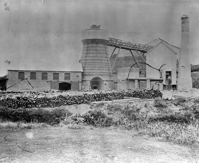 Iron Sands furnace at Nobs Line, New Plymouth