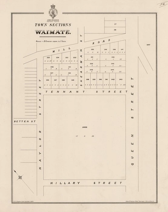 Town sections, Waimate.