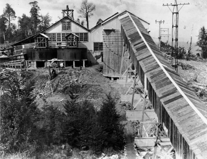 Gold battery at the north shaft, Waiuta, West Coast