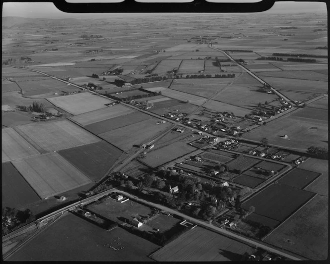 Aerial view of Prebbleton, Canterbury, New Zealand