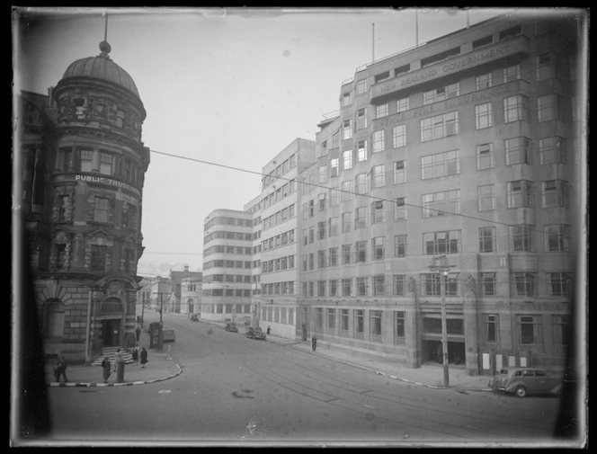 Corner of Stout Street and Lambton Quay, Wellington