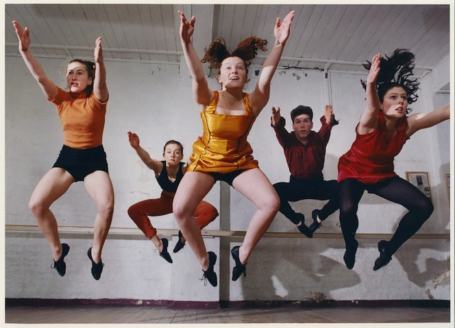 Footnote Dance Company dancers rehearsing Vinyl Oven, choreographed by Michael Parmenter - Photograph taken by John Nicholson