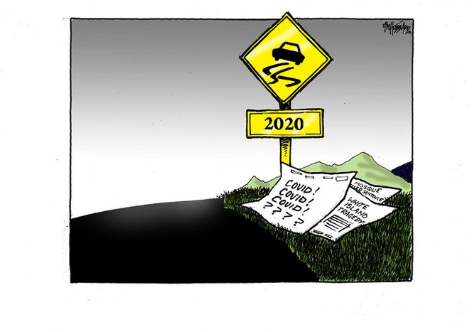 2020 slippery surface sign